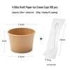 Bellflower Disposable Ice Cream and Yogurt Paper Cups, Portioning Small White Bowls