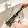 2 In 1 Bottle Brush Soft Bristle Design Long Handle Glasses Bottles Cups Cleaning Scrubber Household Cup Cleaning Tool