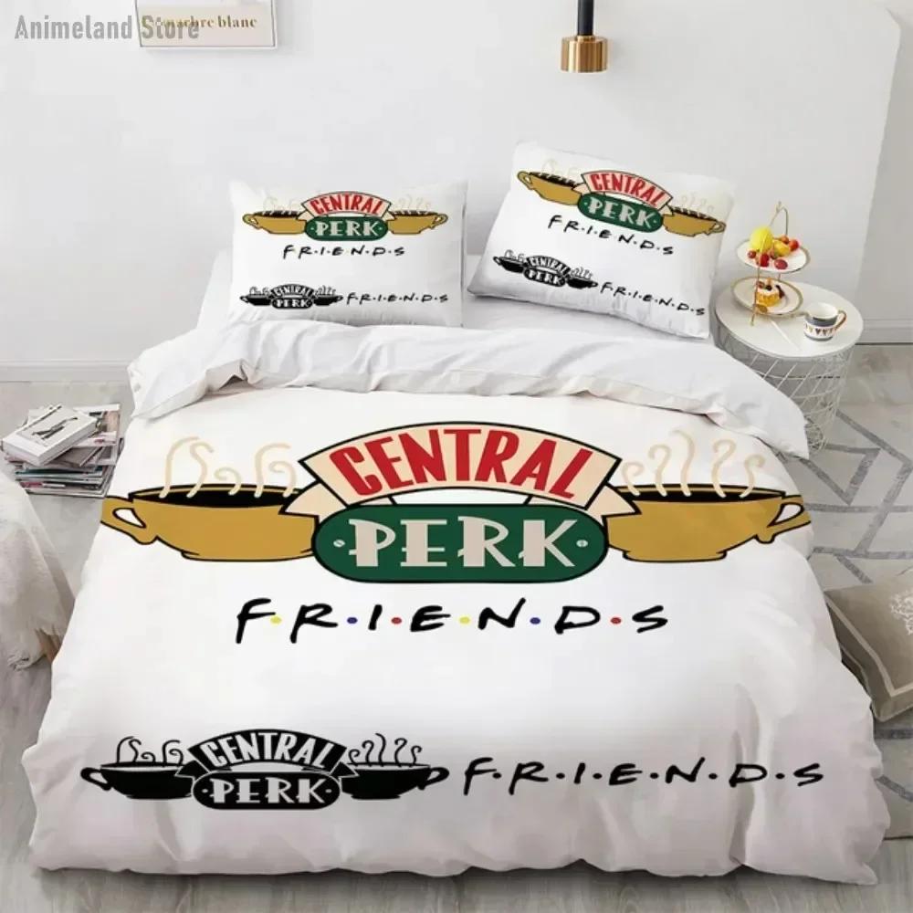 Friends Tv Movie Bedding Set Duvet Cover Sheet Printed Bed Set Pillowcase Bed Full Queen King Size Comforter Bedroom