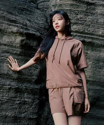 Women'S Woven Hooded Short Sleeve Tee_Pag2Th2464