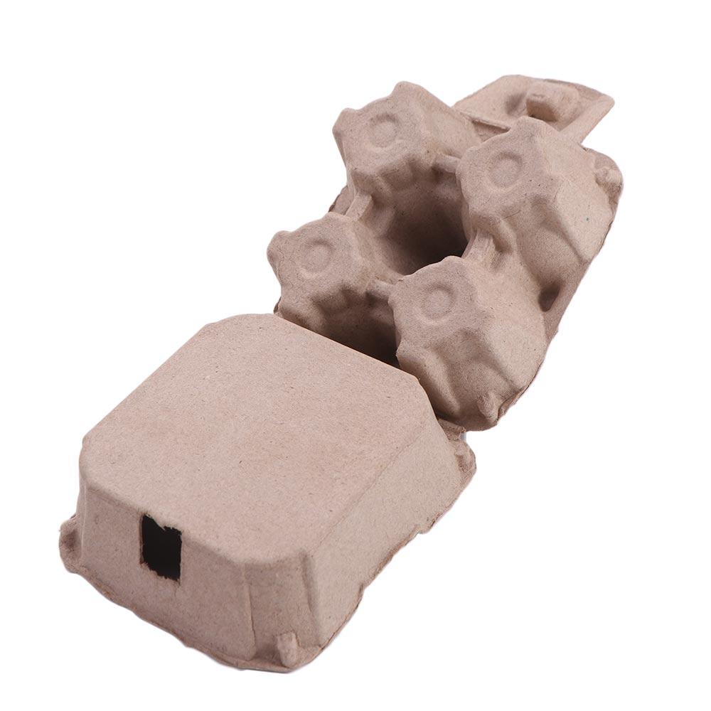 10 Stück 4 Fächer Papierbrei Eierkartons Platzsparende Eierbehälter Hühnereier Tablett Restaurant