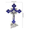 Plum Blossom Metal for Cross Jesus Christ Bitterness Church Sacred Statue Ornaments Office Household Religious Goods X3UC