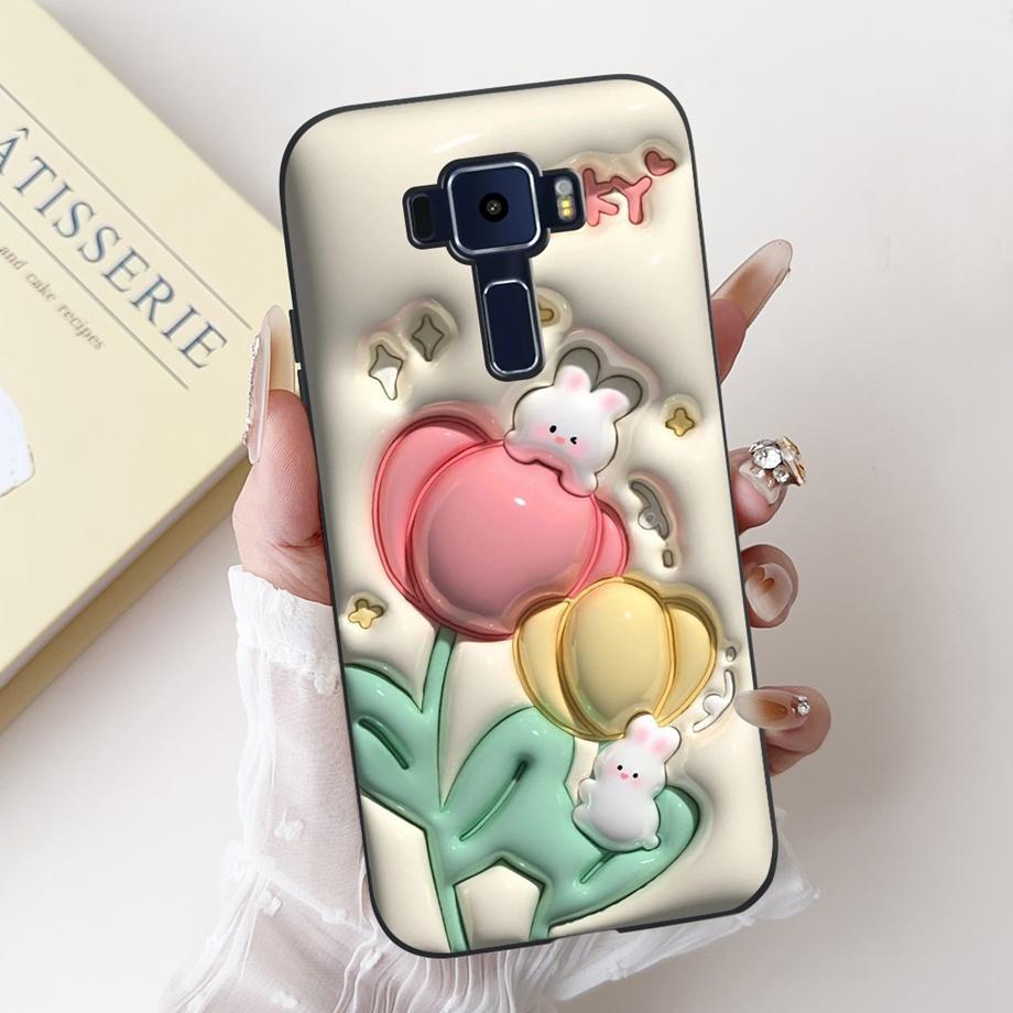 For ASUS Zenfone 3 ZE520KL Z017D 4 Max ZC520KL X008D 3 Max ZC520TL Case Soft Silicone Back Cover Love Heart Butterfly Flower Bag