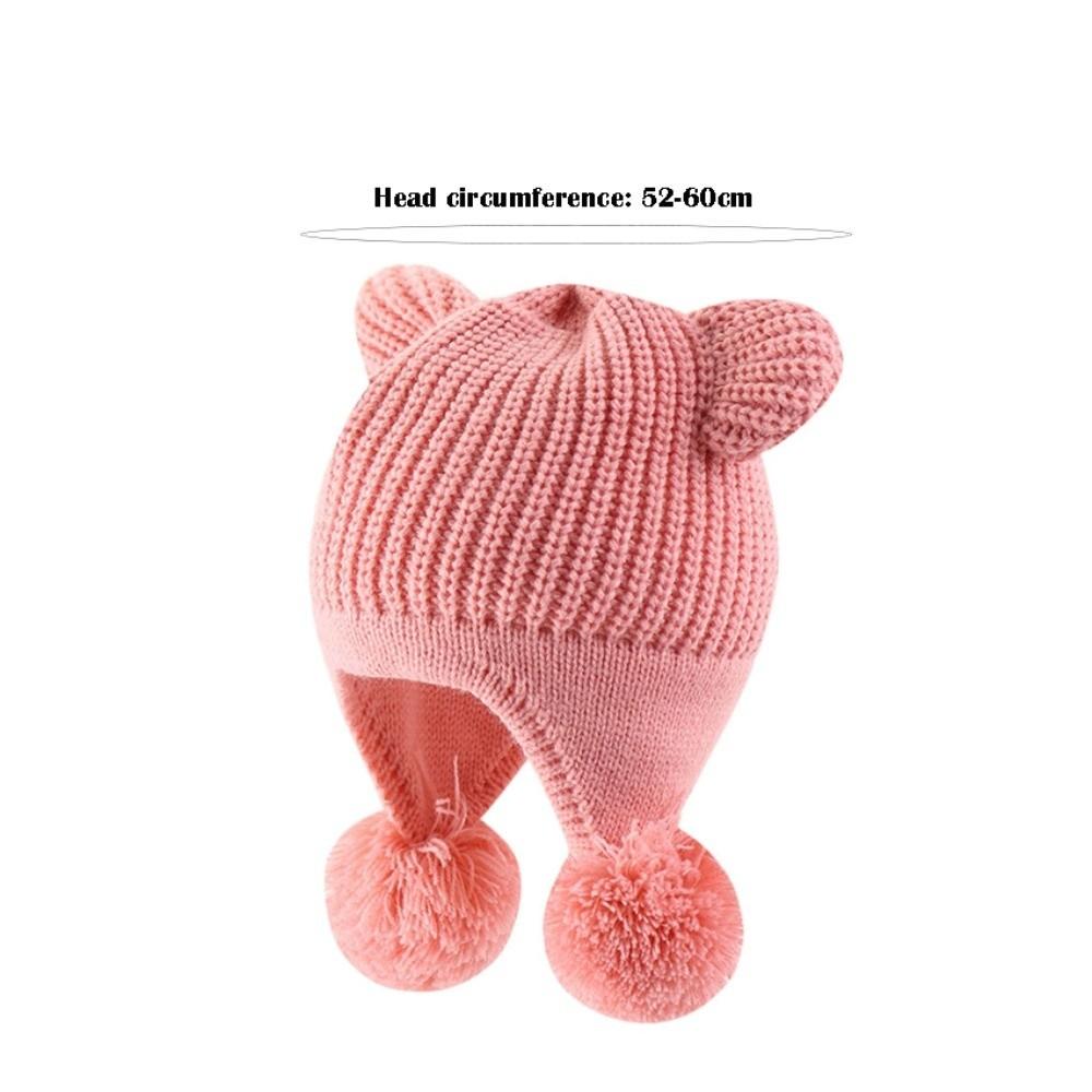 Fleece Lined Baby Winter Hat 2 Cute Ears Warm Fleece Hat Fashionable Kids Knit Hat  Winter Season