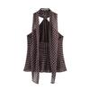 European Spring Polka Dot Halter Neck Top for Women
