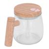 Glass Stirring Coffee Cup Automatic Self Stirring Coffee Mug Electric Mixing Cup with Lid for Home Office Charging Type