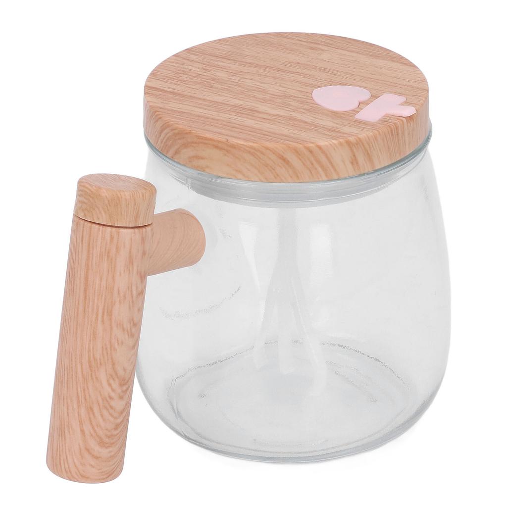 Glass Stirring Coffee Cup Automatic Self Stirring Coffee Mug Electric Mixing Cup with Lid for Home Office Charging Type