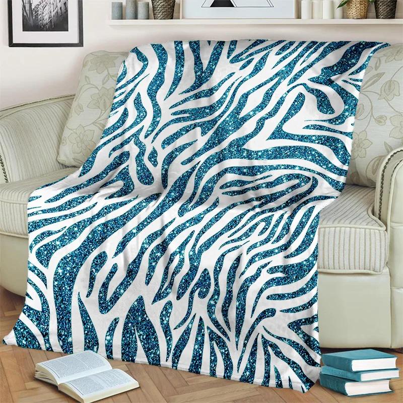 3D kolorowy wzór w paski zebry HD koc, miękki koc do rzucania dla domu sypialnia kanapa z funkcją spania piknik podróżna okładka biurowa koc dla dzieci