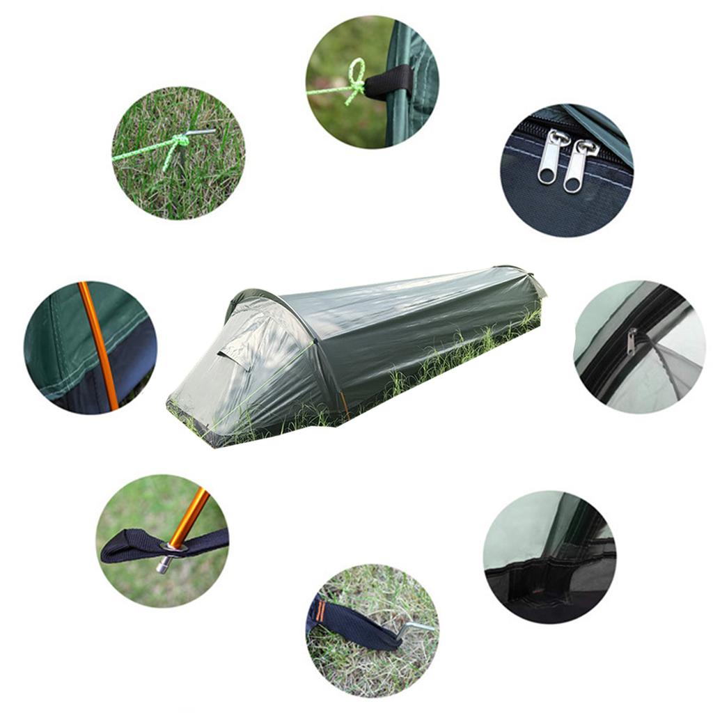 Watertight Backpacking Tent Camping Bivy Bag Single Person Individual Bivy Tent Lightly weight Single Person Tent