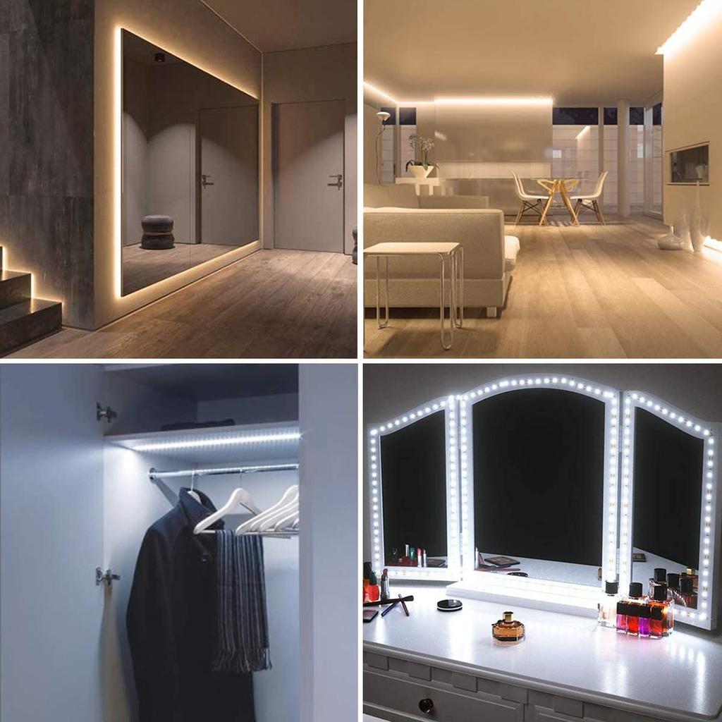 DC 5V USB LED Strips Warm White LED Strip Light 2835 TV Mirror Backlight Kitchen Room Wall Decor Flexible Lamp Ribbon LED Light