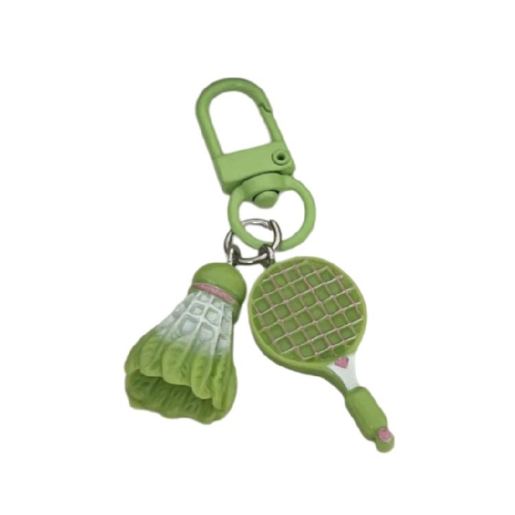 Spielerisches schlägerförmiges Schlüsselanhänger-Anhänger-Harz-Kunststoff-Charm Multifunktionales Zubehör Inspirierendes Geschenk für Sportliebhaber