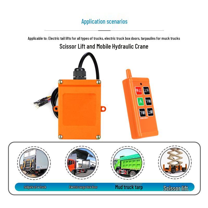 Universal Wireless Remote Control Kit for 12V/24V Hydraulic Truck Tail Lifts