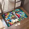 Custom Name Personalized Blue Smurfs Print Carpet, Versatile Home Decor Rug, for Playroom, Apartment, Balcony, Entryway, Hallway Gift