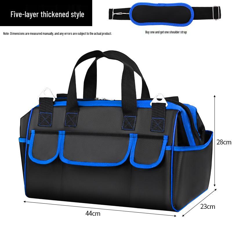 Heavy-Duty Waterproof Tool Bag - Durable, Multi-Functional, and Portable for Carpenters and Electricians