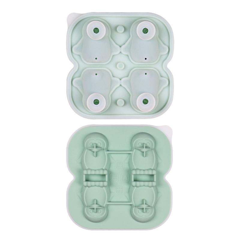 Diy Animal Handwork DIY Ice Creams Molds Silicones Popsicles Cheese Stick Molds with Lid Cake Stick Molds 4-link