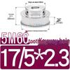 60-Teeth 5M Timing Pulley, T-Slot Width 16/21/27mm, BF Type Stepped with Machined Hole 6-20mm