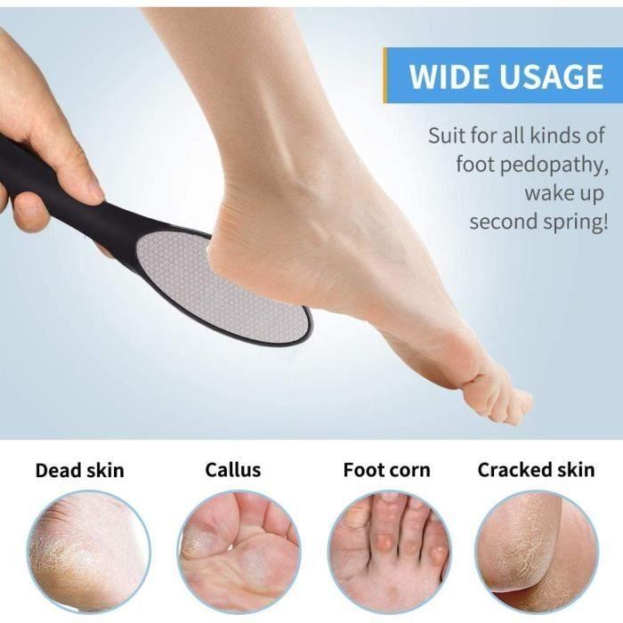Lime Pour Pieds - FOLAI - Lot De 2 - Acier Inoxydable - Double Face - Professionnelle