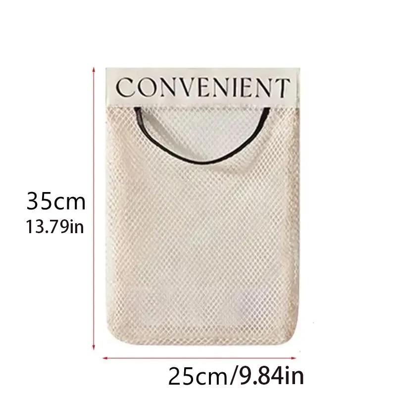 

1Pc Wall Mounted Plastic Bag Organizer,Reusable,Household Miscellaneous Net Bag,Garbage Bag Ideal for Kitchen Organization