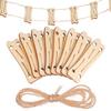 Wood Fairy Bridge And Rope Ladder Set Diy Wooden Craft Whimsical Fairy Garden Landscape Photography Prop 2 Ropes 16 Wood Chips