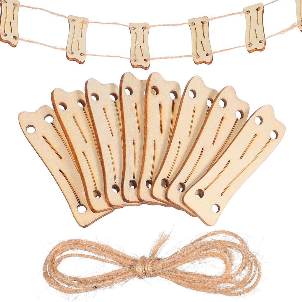 Wood Fairy Bridge And Rope Ladder Set Diy Wooden Craft Whimsical Fairy Garden Landscape Photography Prop 2 Ropes 16 Wood Chips