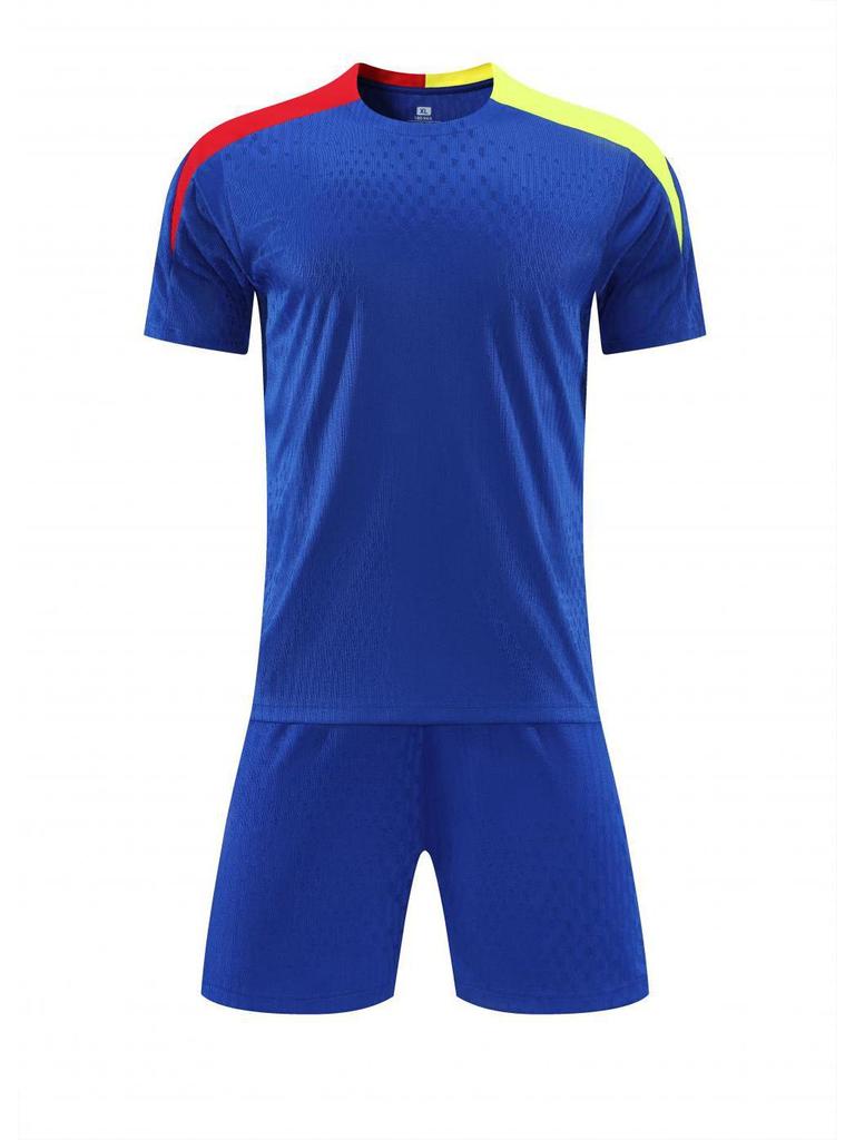 High-Quality Short Sleeve Football Kit: Quick-Dry Jersey for Children and Adults - Customizable Training Wear