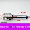 MFWN90 High-Speed Hexagonal Heavy Cutting Milling Cutter with Double-Sided Insert, Morse Taper 4 Turret R8