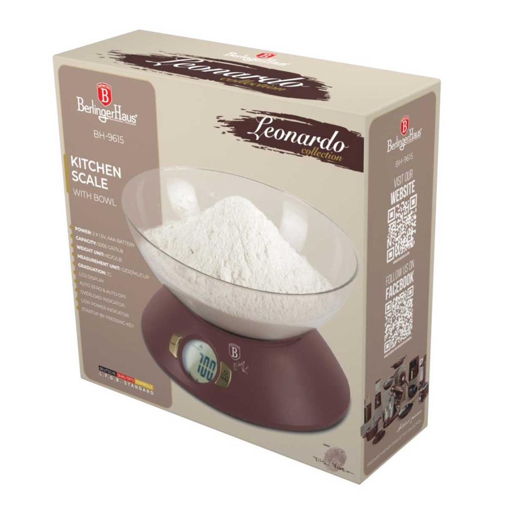 Kitchen Scale With Bowl Berlinger Haus Bh-9615 Leonardo