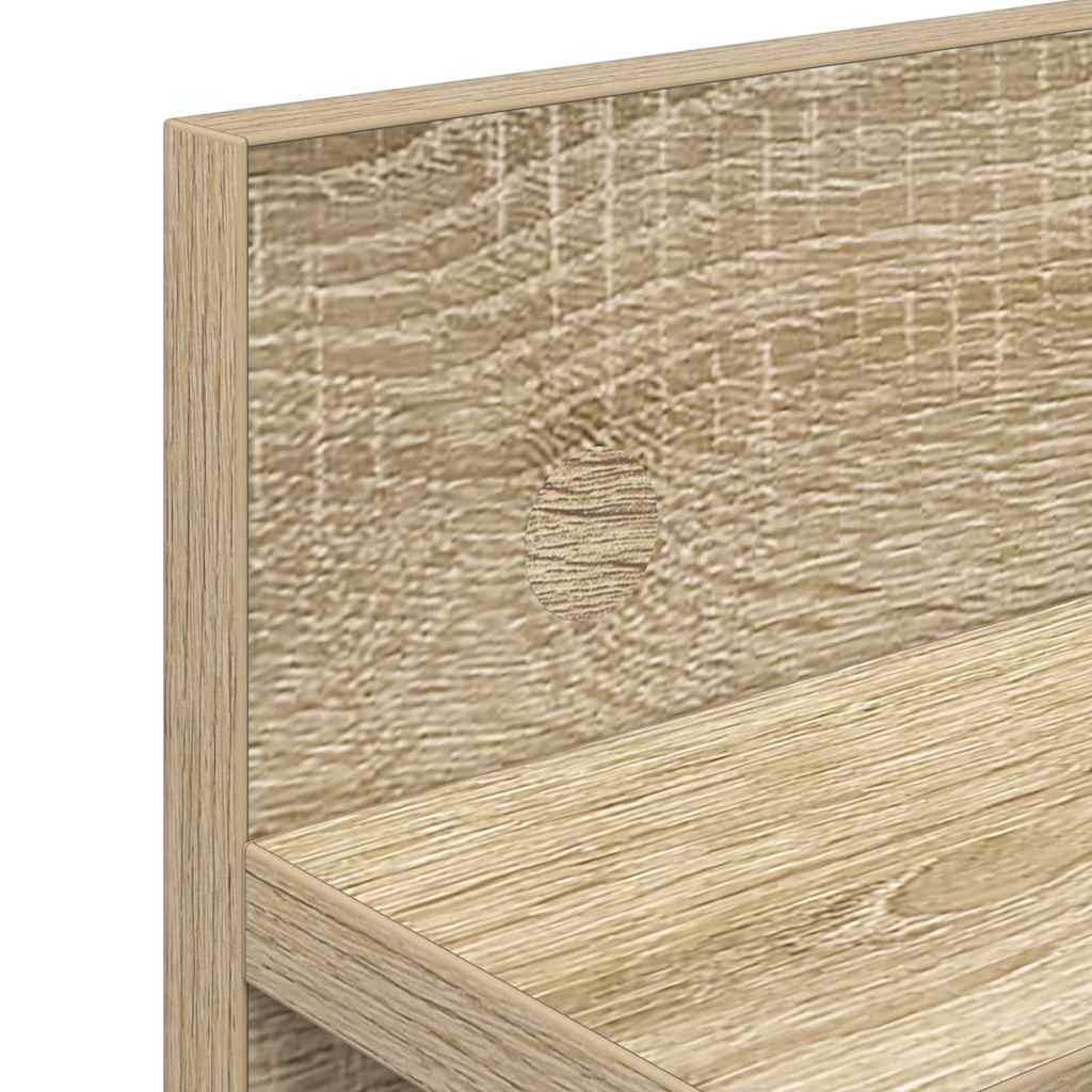 Wall Mounted Nightstand Sonoma Oak 60 x 10.5 x 18 cm