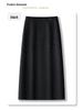 Women's Gray Mid-Length High Waist Slimming Bodycon Skirt - 2025 New Spring Collection