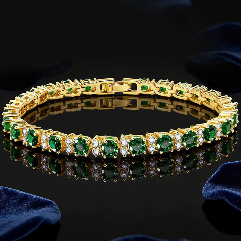 European and American tennis bracelet zircon bracelet women's fashion design light luxury explosive chain