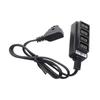 D-Tap Stecker zu Ein-zu-Vier Buchsen Verteiler Batteriewandlungskabel D-Tap Stecker zu 4-Port Buchsen Adapter
