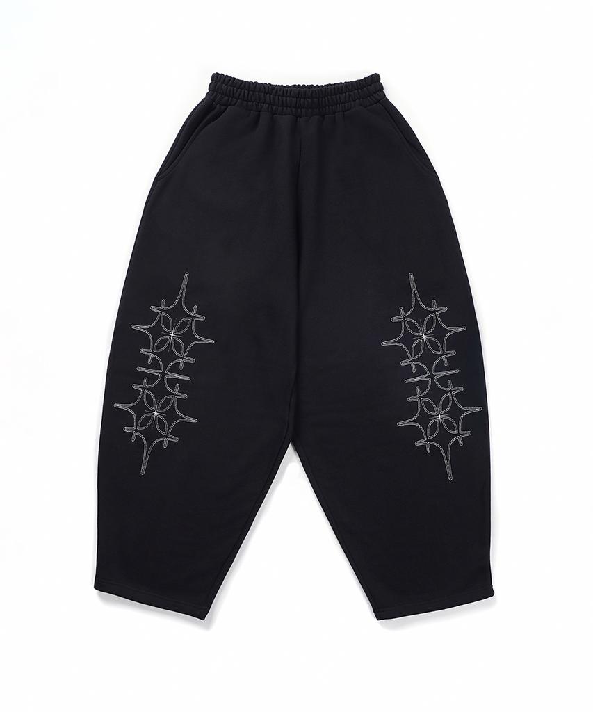 GAKKAI UNIONS Double Four-Star Balloon Pants Black