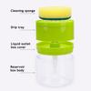 Dispenser Sapone Spugna Rotonda Azionamento a Una Mano Vassoio Inferiore Antigoccia Dispenser Sapone per Bancone Accessori Cucina