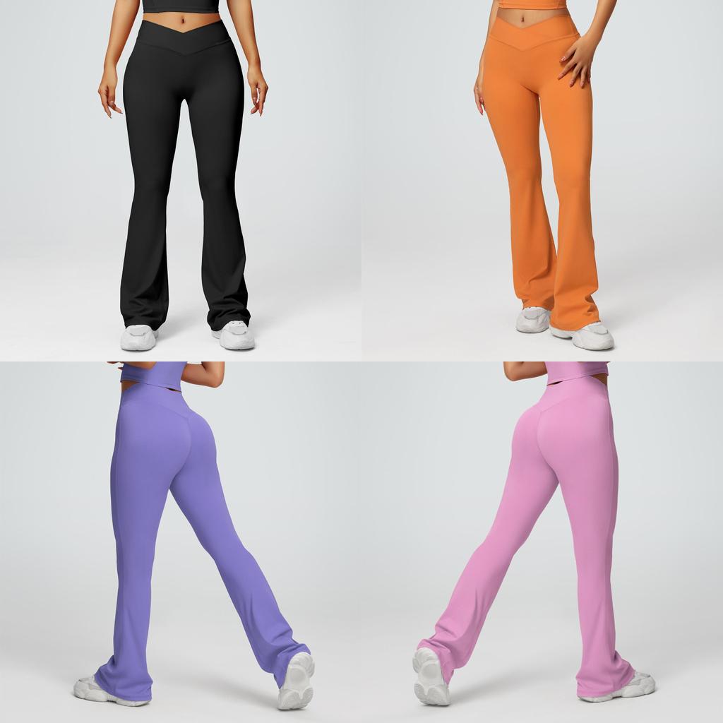 Yoga Pants Women High Waist Flared Leggings With Stretch For Running And Fitness