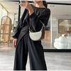 2025 Frühling Neu Strickstoff Neckholder Einfarbig Pullover Sweatshirt Hose Anzug