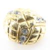 CHANEL Matelasse Earring vintage Plated Gold/Rhinestone 24g Women Used