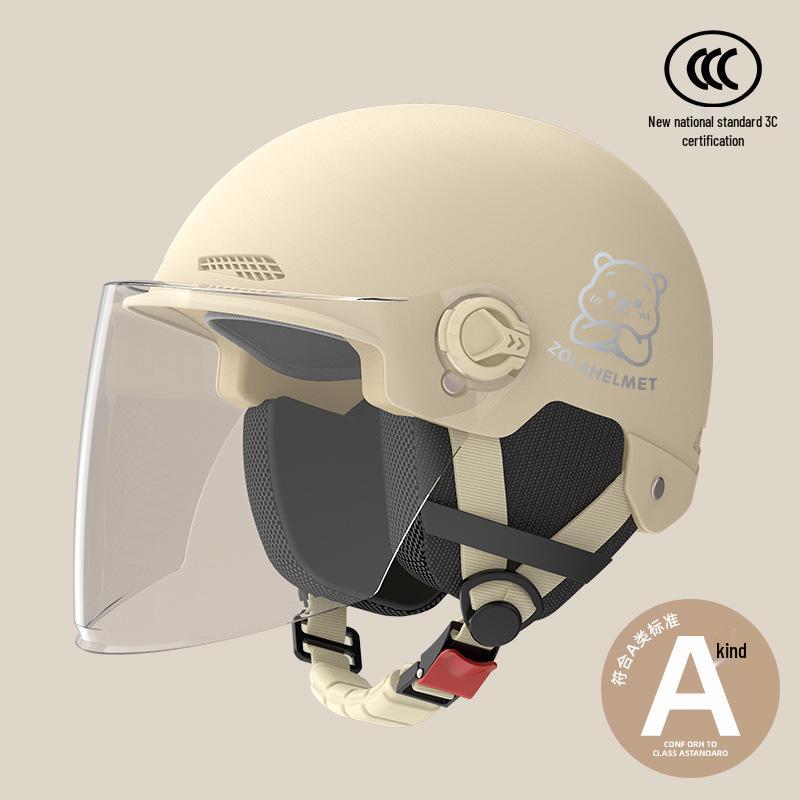 Women's Lightweight Ventilated Electric Scooter Helmet with Sun & Ear Protection - All-Season 3C Certified Half Helmet