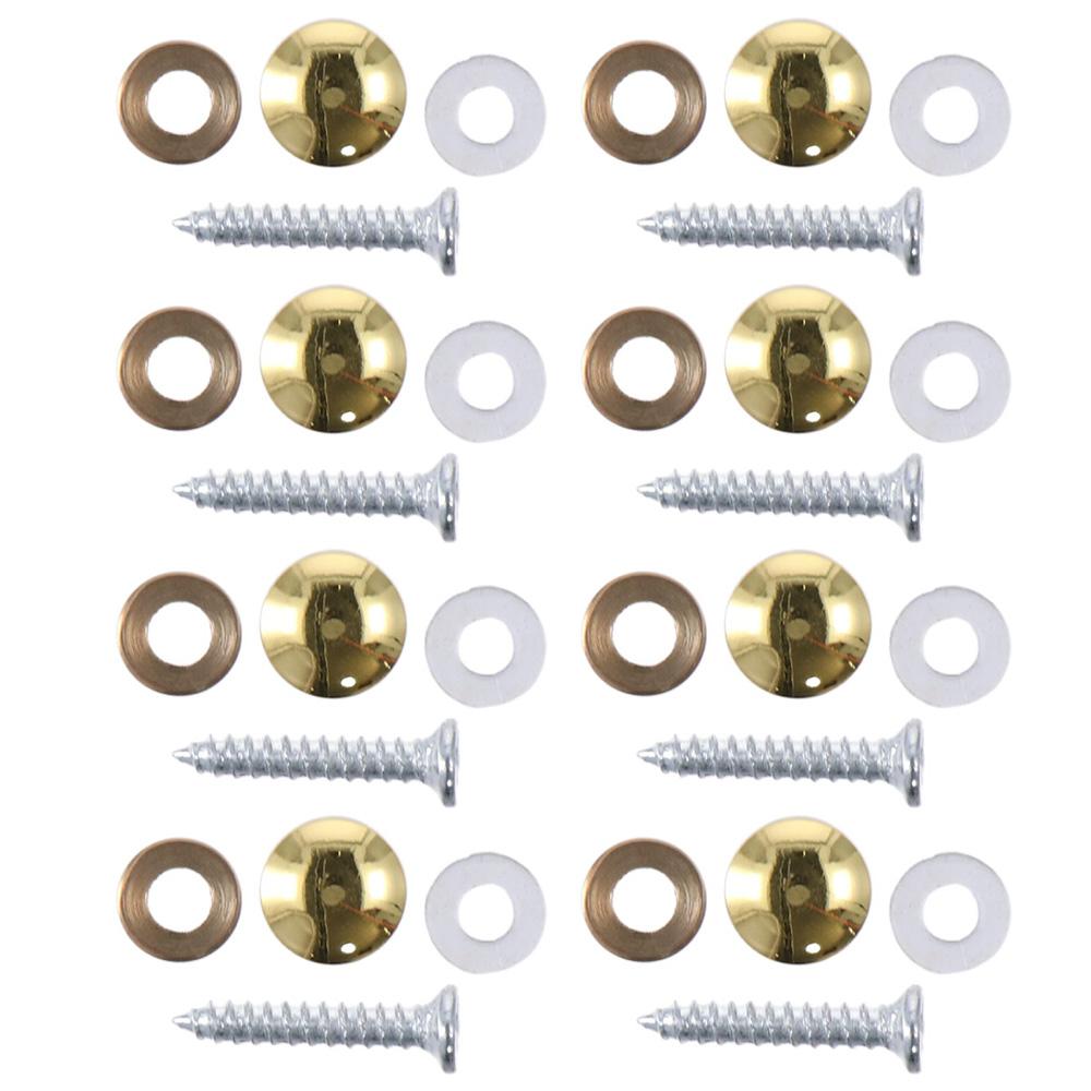 8Pcs Durable Polished Gold Mirror Screws 10mm/12mm/14mm/16mm/18mm Decorative Caps Decorative Screws