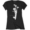 Amy Winehouse Dames T-shirt Sjaal Portret Zwart (M)