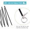 Tent Poles Replacement Black, Pre-Assembled Aluminum Tent Pole, 7001 T6 Heated Tent Rod