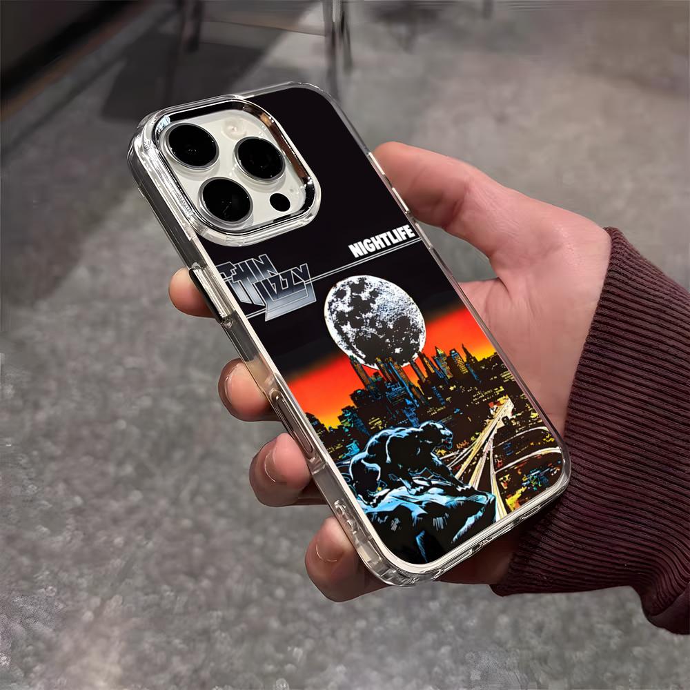 

Rock Band T-Thin LizzyS Phone Case For IPhone 17 Air 16 E 15 14 13 12 11 Plus Pro Max Electroplated Transparent Soft Shell iPhone 13 Pro