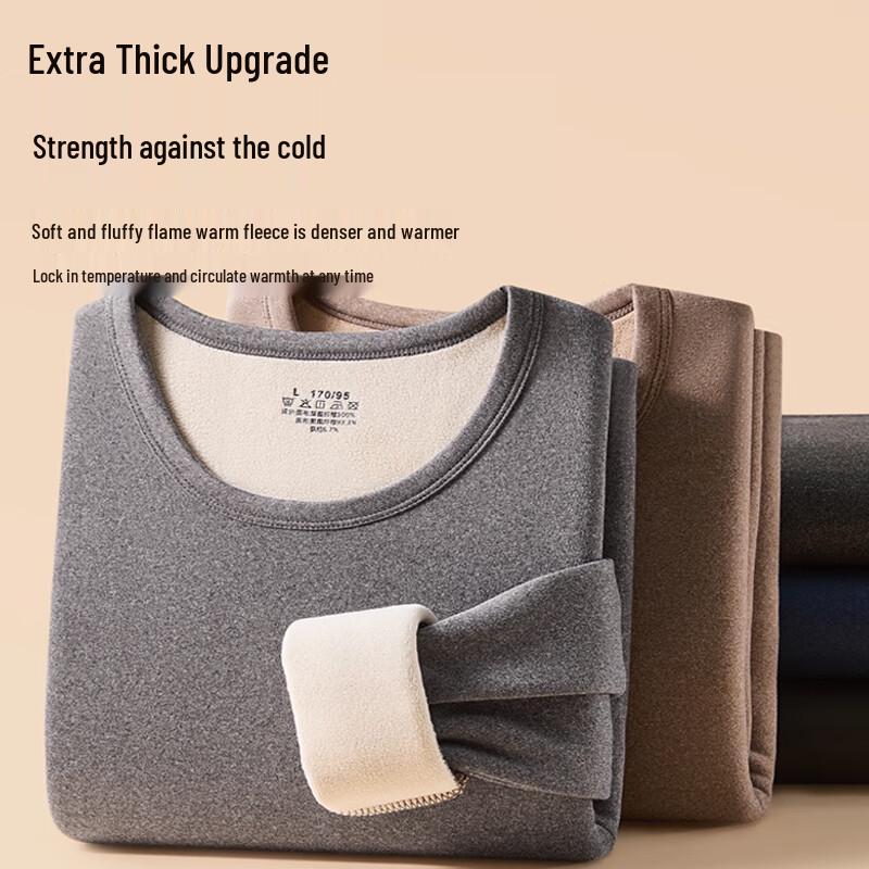 Men's Ultra-Warm Fleece Lined Thermal Underwear Set