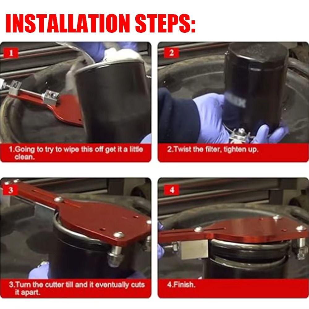 Billet Aluminum Oil Filter Cutter Adjustable Design Automotive Tools  Auto Maintenance