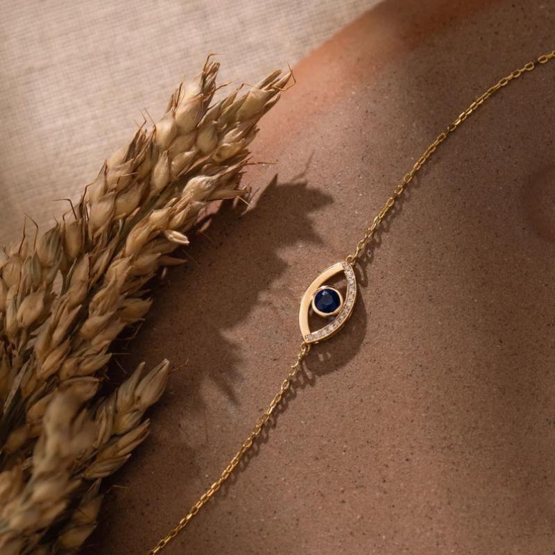 Lucky Turkish Evil Eyes Pendant Necklace For Womens Jewelry Gold Color Clavicle Chains Necklaces Blue Eyes Collares Gift