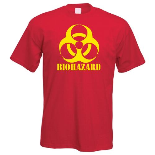 Biohazard TShirt Emo Gamer Cool Rock Music Zombie Apocalypse Armageddon