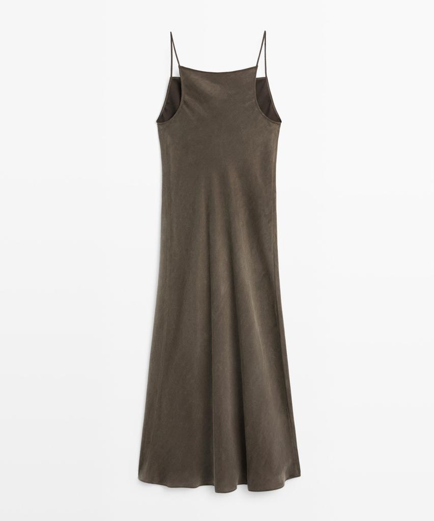 Masimodutti Fluid Lingerie Strap Dress