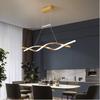 Minimalist LED Chandelier for Dining Room Modern Geometric Kitchen Pendant Light Simple Home Decor Hanging Light Fixture