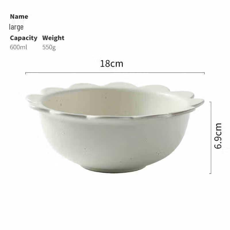 ZISIZ Japanese Coarse Pottery Floral Tableware