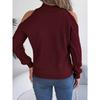 Women's Knitted Sweater Autumn/Winter Top Casual Cable-Knit Off-Shoulder Half-High Neck Long-Sleeved Pullover Women's Wear