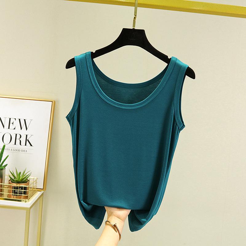 

Women s Modal U-Neck Camisole: Slim Fit, Sleeveless, Beautiful Back Design – Perfect for Spring and Autumn. Large